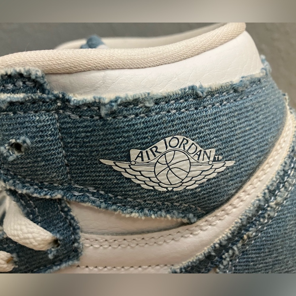 Nike Air Jordan 1 Retro High OG Denim RARE Jordans Sneakers Jeans Shoes - Picture 6 of 10